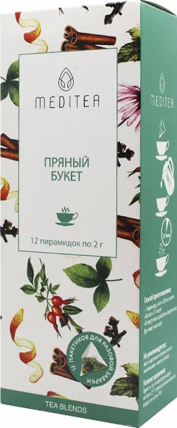 Изображение товара Чайный напиток Meditea Пряный букет (12x2г)