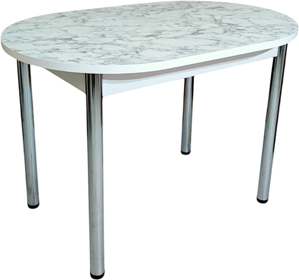 Изображение товара Обеденный стол СВД Юнио 100х60 / 003О.П15.Х (мрамор каррара/хром)