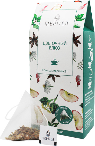 Изображение товара Чай пакетированный Meditea Цветочный блюз (12x2г)