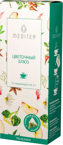 Изображение товара Чай пакетированный Meditea Цветочный блюз (12x2г)