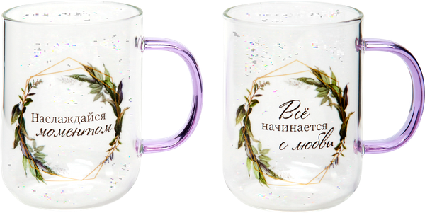 Изображение товара Набор кружек Agness Про любовь 887-273 (2шт)