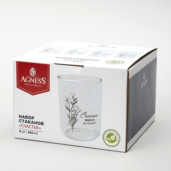 Изображение товара Набор стаканов Agness Счастье 887-284 (4шт)