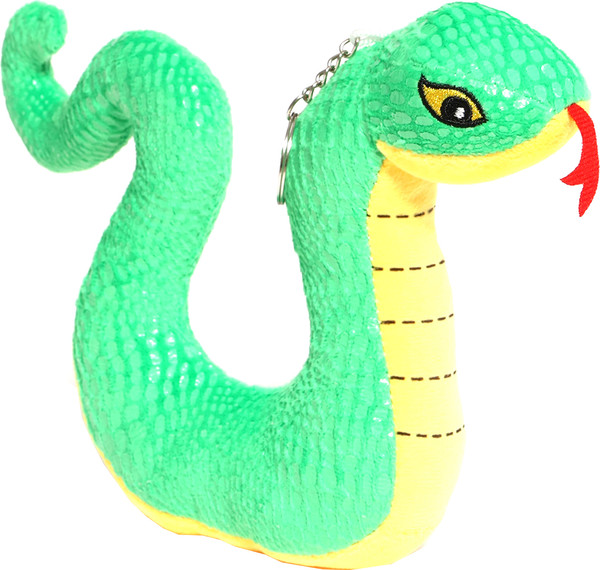 Изображение товара Мягкая игрушка Sima-Land Змейка на брелоке / 10514569 (зеленый)