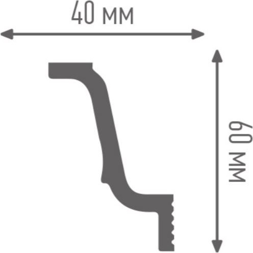Изображение товара Плинтус потолочный ПЛИНТЭКС J 40/60 SC
