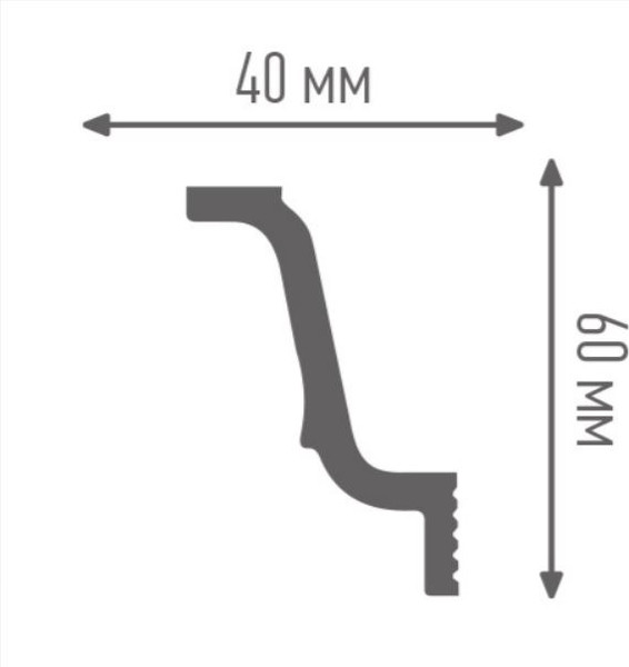 Изображение товара Плинтус потолочный ПЛИНТЭКС J 40/60 SC Л