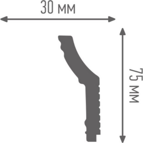 Изображение товара Плинтус потолочный ПЛИНТЭКС R 30/75 SC