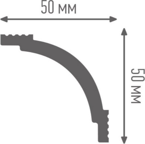 Изображение товара Плинтус потолочный ПЛИНТЭКС U 50/50