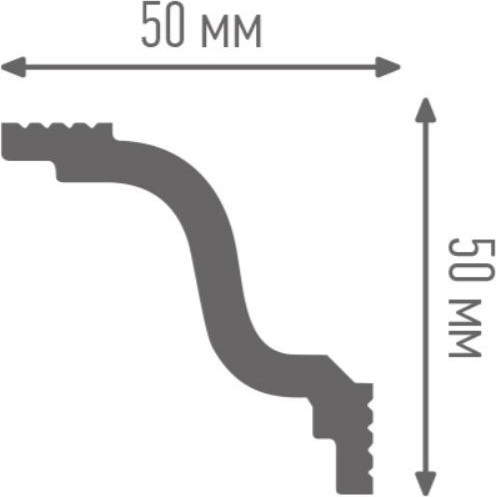 Изображение товара Плинтус потолочный ПЛИНТЭКС V 50/50