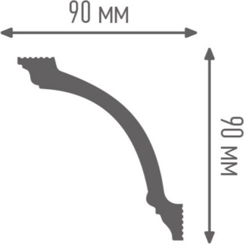 Изображение товара Плинтус потолочный ПЛИНТЭКС X 90/90