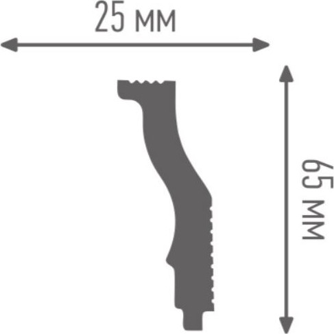 Изображение товара Плинтус потолочный ПЛИНТЭКС О 25/65 SC