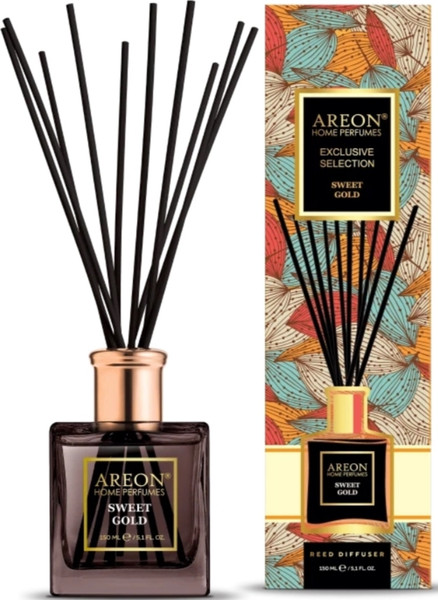 Изображение товара Аромадиффузор Areon Exclusive Sticks Sweet Gold / ARE-HPE05 (150мл)