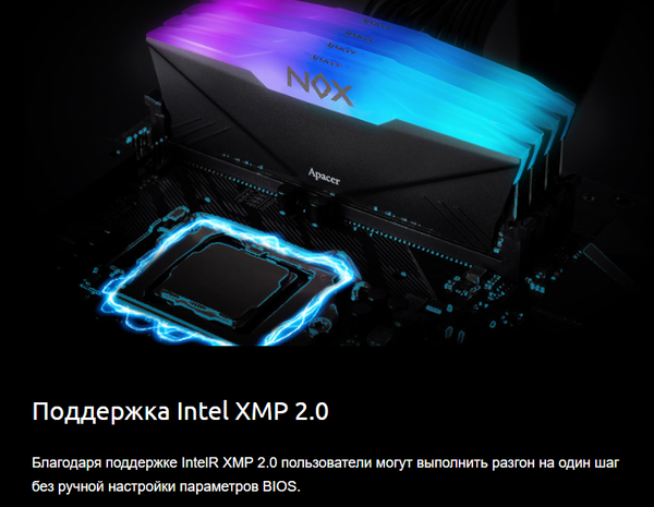 Изображение товара Оперативная память DDR4 Apacer AH4U16G36C25YNBAA-2