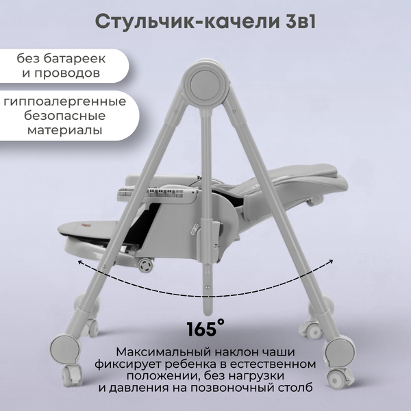 Изображение товара Стульчик для кормления Bubago Pablo / BG 139-1 (серый)