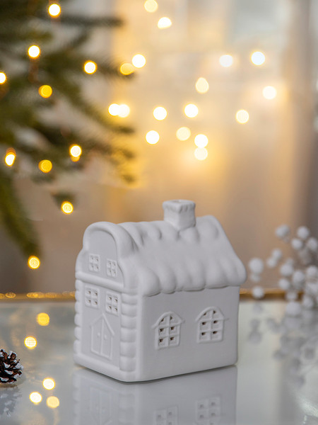 Изображение товара Ночник Лючия Фарфоровый Домик 03 / 185-03 (белый)