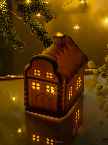 Изображение товара Ночник Лючия Фарфоровый Домик 03 / 185-03 (белый)