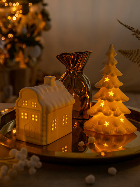 Изображение товара Ночник Лючия Фарфоровый Домик 03 / 185-03 (белый)