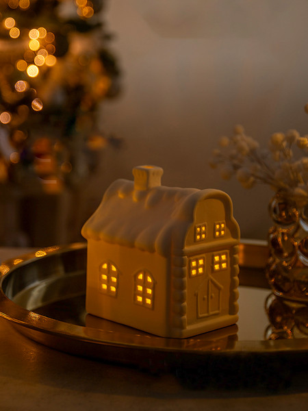 Изображение товара Ночник Лючия Фарфоровый Домик 03 / 185-03 (белый)