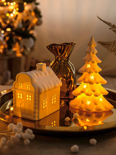 Изображение товара Ночник Лючия Фарфоровый Домик 03 / 185-03 (белый)