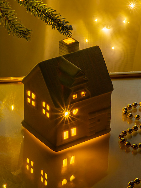 Изображение товара Ночник Лючия Фарфоровый Домик 05 / 185-05 (белый)