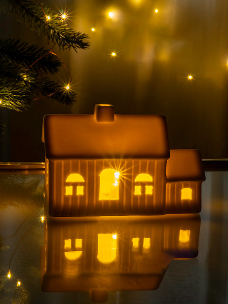 Изображение товара Ночник Лючия Фарфоровый Домик 09 / 185-09 (белый)