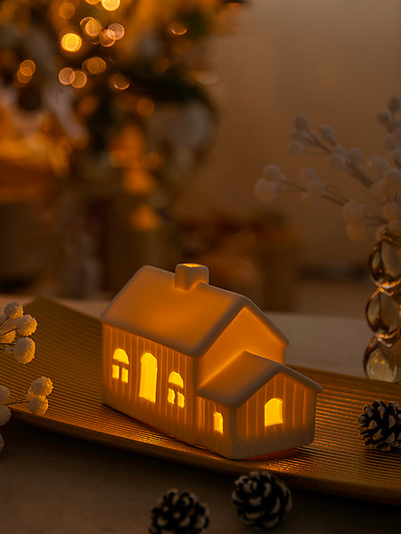 Изображение товара Ночник Лючия Фарфоровый Домик 09 / 185-09 (белый)