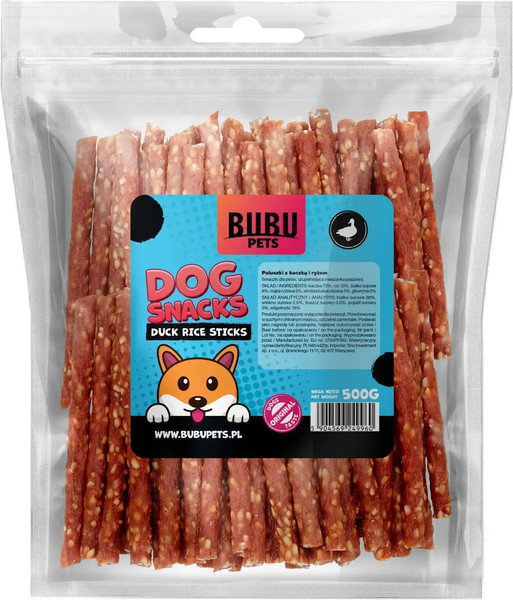 Изображение товара Лакомство для собак Bubu Pets Мягкие рисовые палочки из утки / PS0031 (500г)