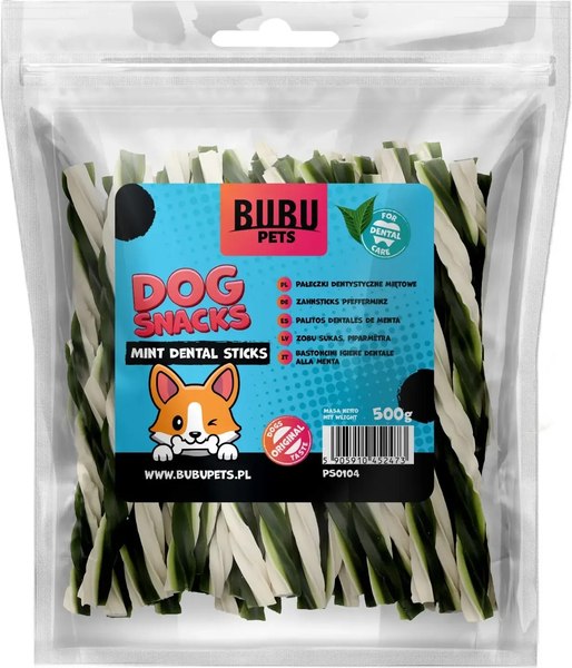 Изображение товара Лакомство для собак Bubu Pets Зубные палочки мятные / PS0104 (500г)