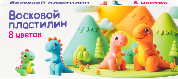 Изображение товара Пластилин восковой Genio Kids DMR8 (8цв)