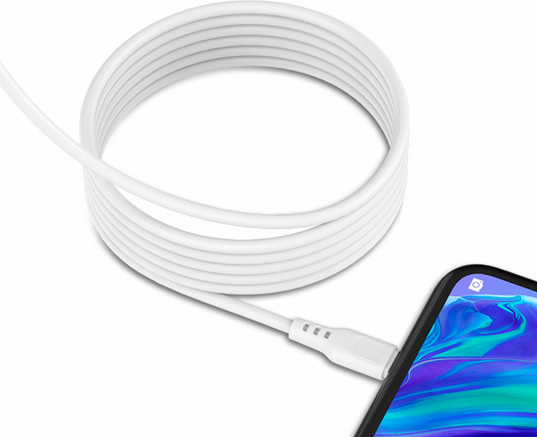 Изображение товара Кабель Denmen D23L Lightning (2м, белый)