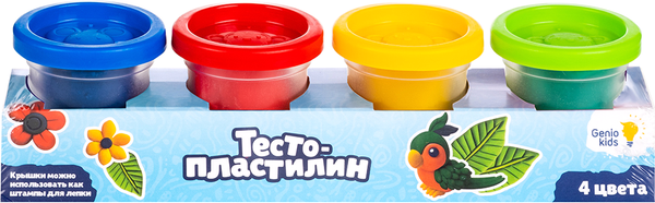 Изображение товара Пластилин Genio Kids Тесто-пластилин / TA1008B (4цв)