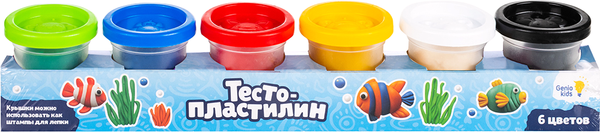 Изображение товара Пластилин Genio Kids Тесто-пластилин / TA1009B (6цв)