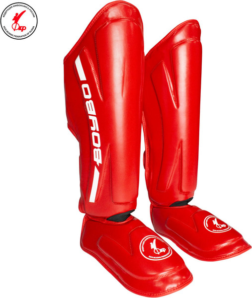 Изображение товара Защита голень-стопа для единоборств BoyBo Knock Out IK-34 (XL, красный)