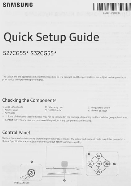 Изображение товара Монитор Samsung LS27CG550EIXCI 