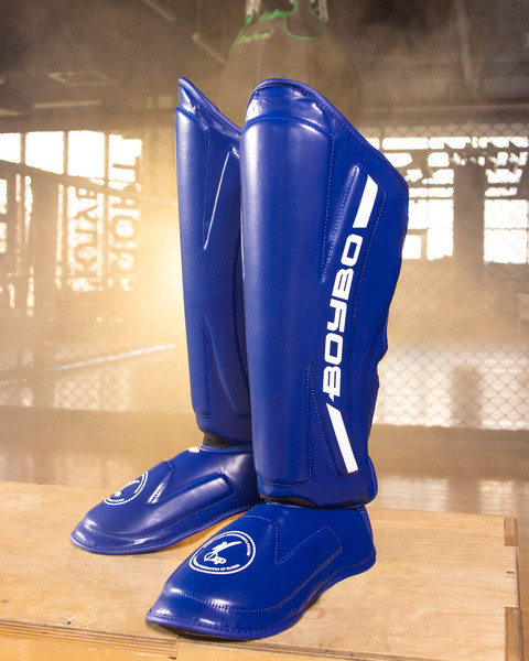 Изображение товара Защита голень-стопа для единоборств BoyBo Knock Out IK-34 (M, синий)