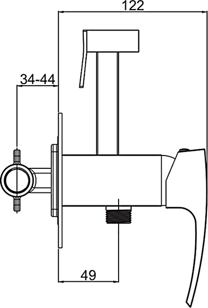 Изображение товара Гигиенический душ со смесителем Gappo G7207-1