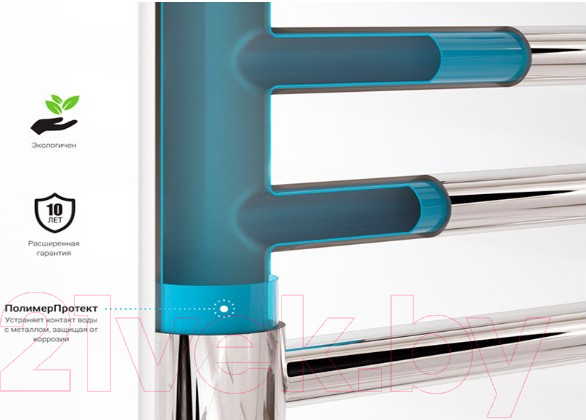 Изображение товара Полотенцесушитель водяной Сунержа М-образный + 50x50 / 00-4007-5050