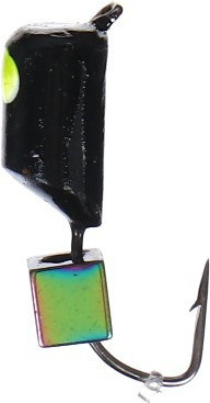 Изображение товара Мормышка Yugana Столбик с кубом / 9942027 (черный/лайм)
