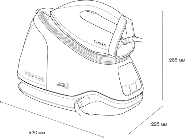 Изображение товара Утюг с парогенератором Garlyn GST-08 Pro