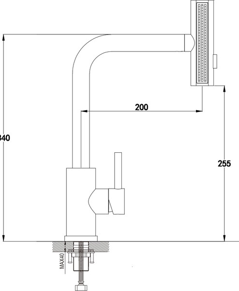 Изображение товара Смеситель Shevanik S263H (черный)