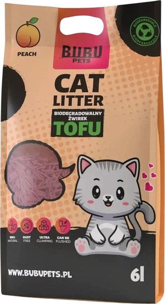 Изображение товара Наполнитель для туалета Bubu Pets Tofu Peach (2.5кг/6л)
