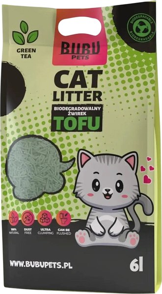Изображение товара Наполнитель для туалета Bubu Pets Tofu Green Tea (2.5кг/6л)