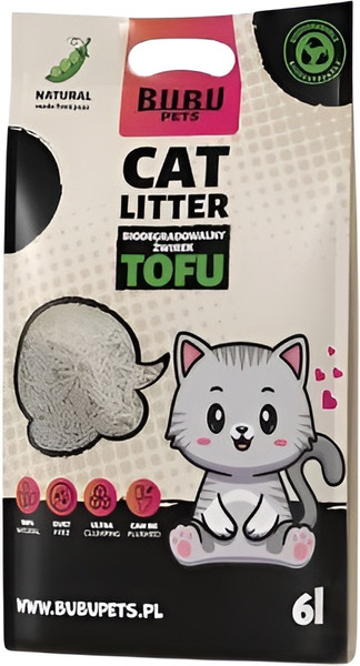 Изображение товара Наполнитель для туалета Bubu Pets Tofu Original (2.5кг/6л)