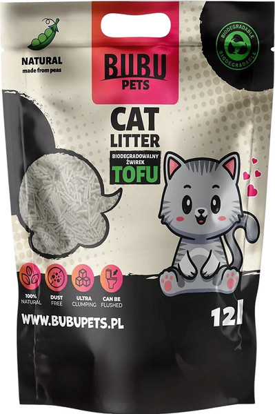 Изображение товара Наполнитель для туалета Bubu Pets Tofu Original (5кг/12л)