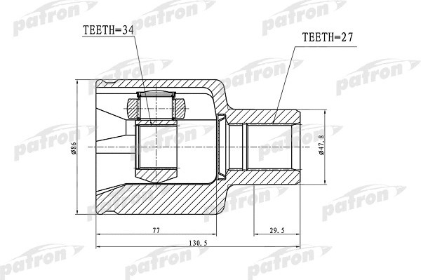 Изображение товара ШРУС Patron PCV3022