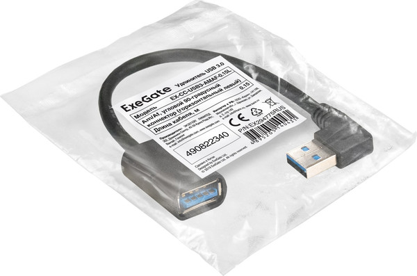 Изображение товара Удлинитель кабеля ExeGate EX-CC-USB3-AMAF-0.15L / EX294775RUS (0.15м)
