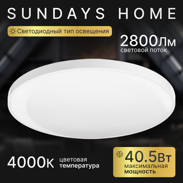 Изображение товара Потолочный светильник Sundays Home 240924-12 / 5757 (белый)