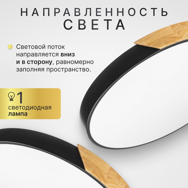 Изображение товара Потолочный светильник Sundays Home 240924-18 / 5818 (черный/светлое дерево)
