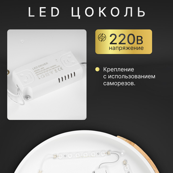 Изображение товара Потолочный светильник Sundays Home 240924-19 / 5825 (белый/светлое дерево)