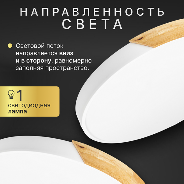 Изображение товара Потолочный светильник Sundays Home 240924-20 / 5832 (белый/светлое дерево)