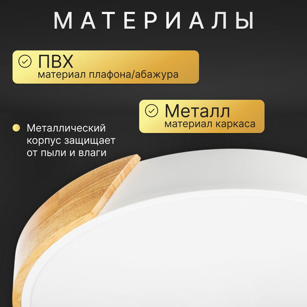 Изображение товара Потолочный светильник Sundays Home 240924-20 / 5832 (белый/светлое дерево)